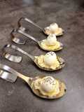 °Mousseline de topinambour et oeufs de caille°