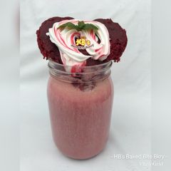 Red velvet milkshake A picture of Red velvet milkshake.