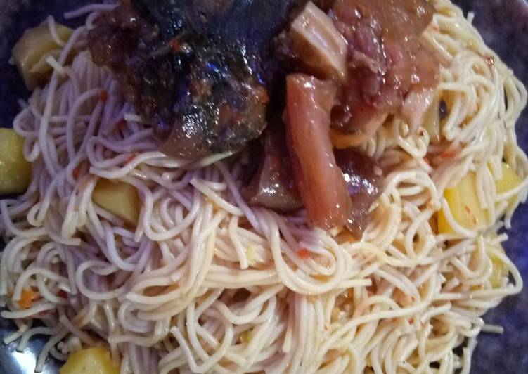 Recipe of Ultimate Suppergetti and Irish with cow leg