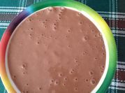 Una foto de yogur con caqui
