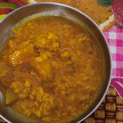 A picture of Muskmelon moong dal sabji.