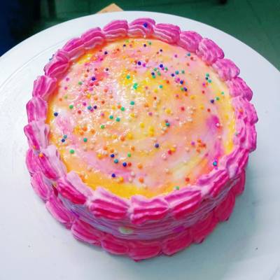 Homemade Tender Pink Cake with Strawberries Stock Photo - Image of fresh,  homemade: 113429614