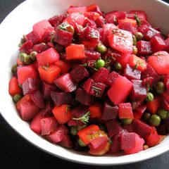 A picture of Ukrainian Beetroot & Potato Salad.