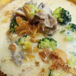 Resipi Berpantang :Sup Ayam Putih Bersama Brokoli
