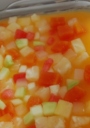 Foto resep Puding buah siram markisa