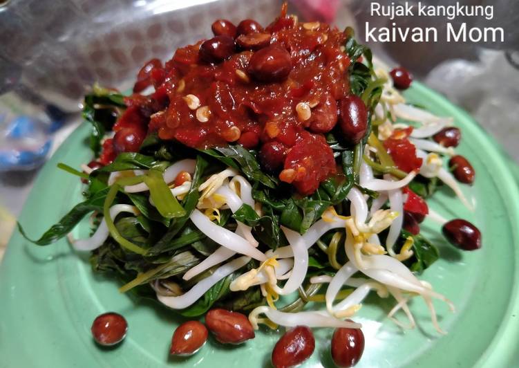 Cara membuat 21. Rujak kangkung yang nikmat Untuk Jualan