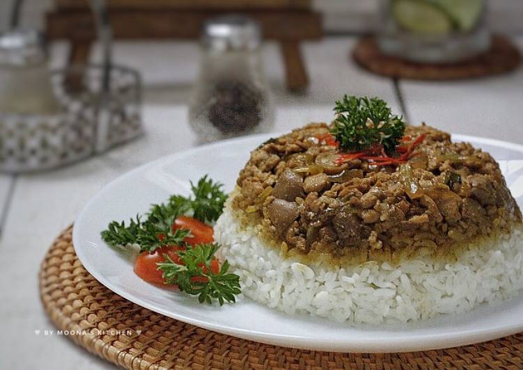 Resep Nasi Tim Ayam Jamur (#pr_BukanNasiBiasa), Enak Banget
