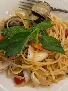 番茄海鮮義大利麵 的食譜成品照片