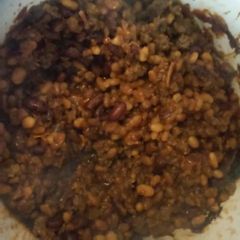 A picture of Crockpot Bbq beans.