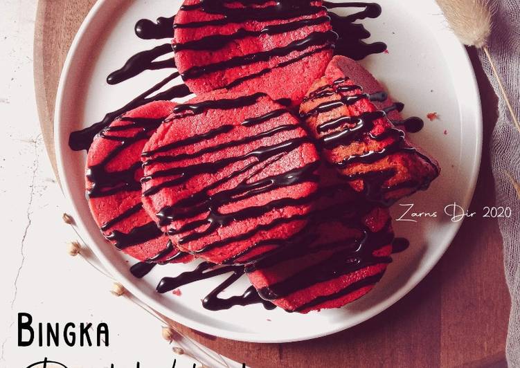 Resepi Bingka Red Velvet Coklat Leleh yang Sederhan