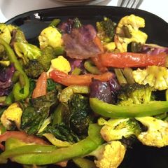 A picture of Baked vegetables.