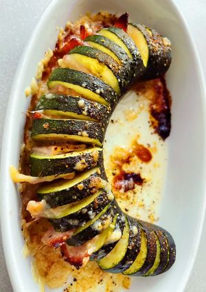 Une photo de Courgette Hasselback 🥒