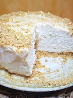 Una foto de Cheesecake de chocolate blanco