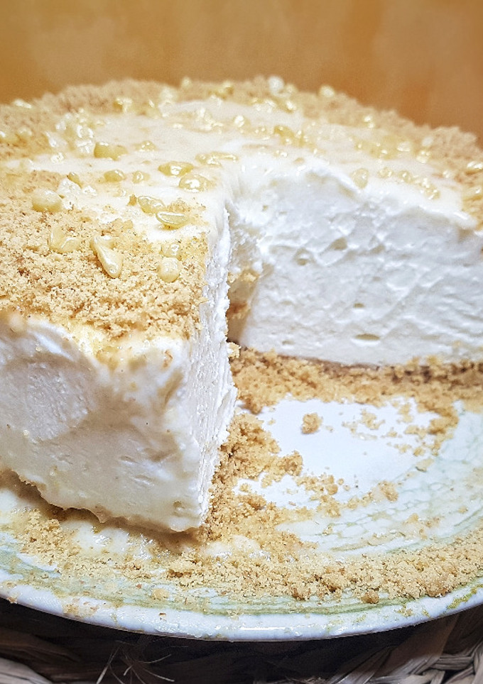 Una foto de Cheesecake de chocolate blanco