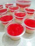 Milk Pudding With Strawberry Jam