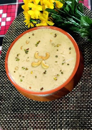 A picture of Govindbhog kheer/Rice Pudding.