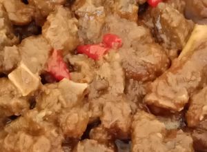 Foto resep Pedas manis daging kambing + daging sapi has dalam