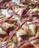 Pizza de pollo y jamón