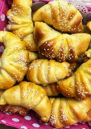 A picture of Yummy Chicken stuffed croissants. #delightfulbaking.