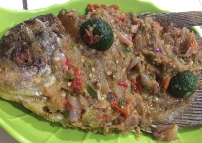 Ikan nila sambel cobek