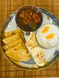 Mini Kathiyawadi Meal- Bharela (Ravaya)Ringana- Bateta nu Shaak-Fulka Rotli😋