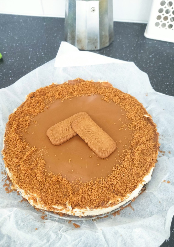Una foto de Tarta de queso Lotus (frigorífico)