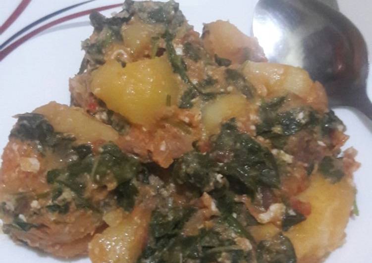 Recipe of Perfect Potato Spinach &amp; Egg fritata