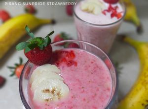 Foto resep Smoothies Pisang Sunpride Strawberry