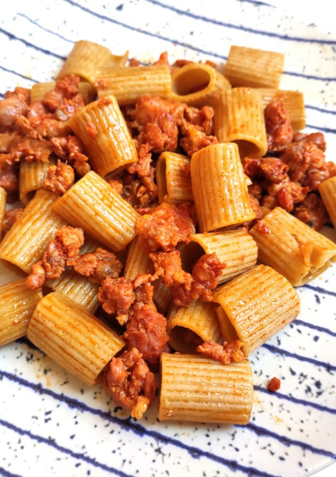 Una foto de Pasta con chichas