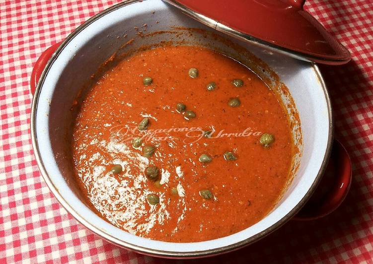 Salsa de tomate frito. especial para carnes a la brasa