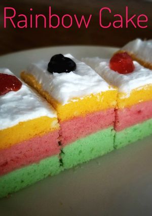 Foto resep Rainbow Steamed Cake