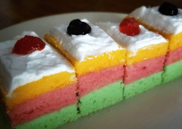 Resep Rainbow Steamed Cake Anti Gagal