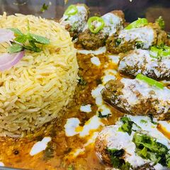 A picture of Smoked Kabab and Rice Platter Recipe.
