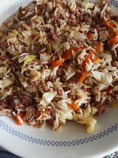 Una foto de Arroz con verduras y vinagre balsámico de Módena