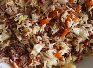 Una foto de Arroz con verduras y vinagre balsámico de Módena