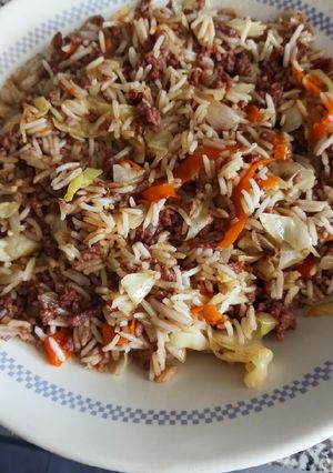 Una foto de Arroz con verduras y vinagre balsámico de Módena