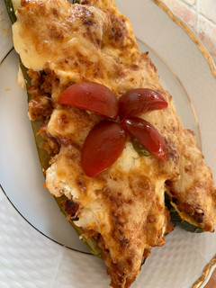 Töltött cukkini recept fotója