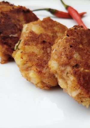 A picture of Raw mango and potato kebabs.
