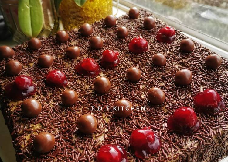 Tutorial membuat Cake Potong Black Forrest legit