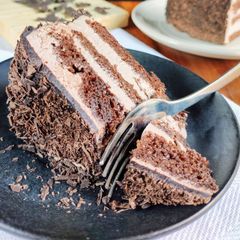 A picture of Rich chocolate cake.