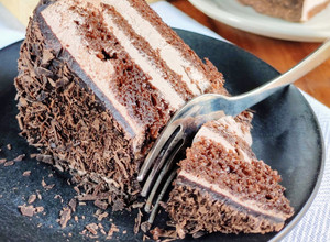 A picture of Rich chocolate cake.