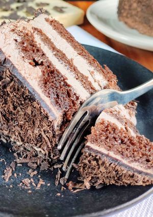 A picture of Rich chocolate cake.
