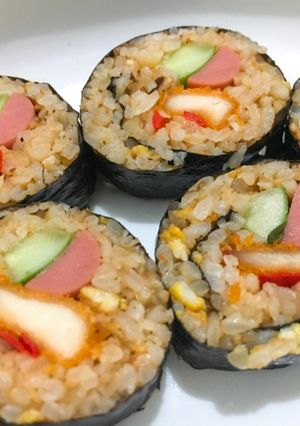 Foto resep Fried Rice Sushi Roll Bento Anak