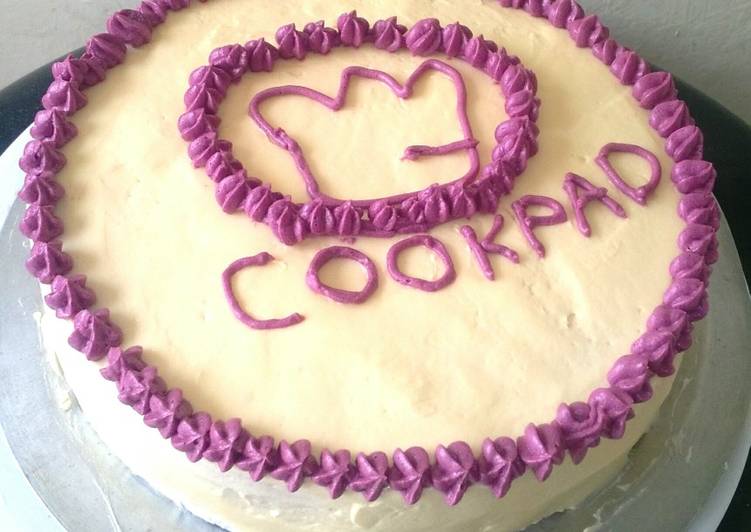 Recipe: Perfect Icing a cake with butter cream,author marathon