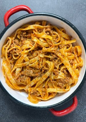 Húsos tagliatelle recept fotója
