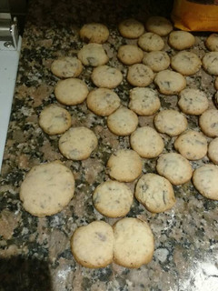 Una foto de Cookies tipo pepitos. Galletitas