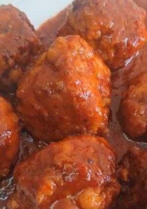 Una foto de Albóndigas en salsa de vino tinto