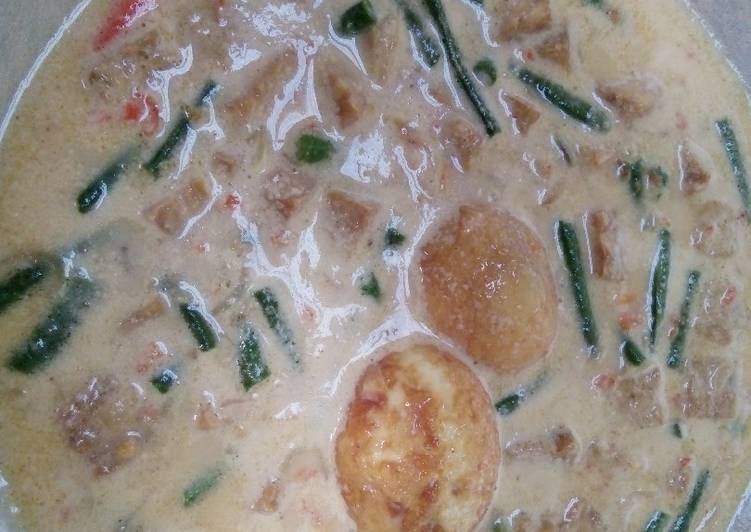 TTKP (Tempe telur kacang panjang) masak santan