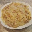 Tagliatelli en salsa de queso azul y bacon