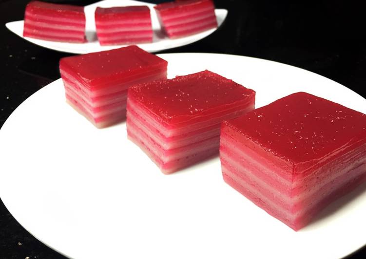 KUE LAPIS TEPUNG KANJI - resep kue lapis